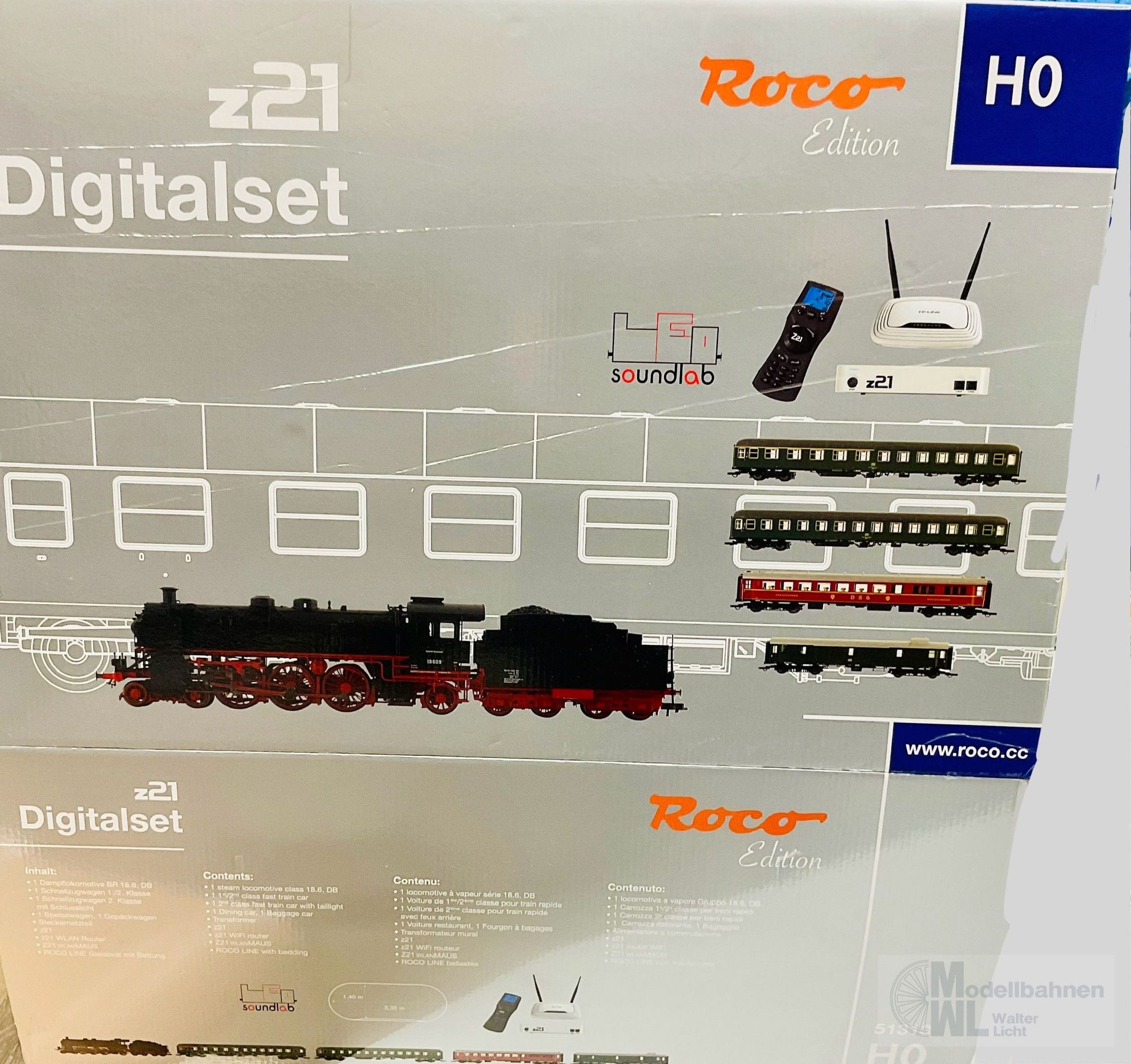 Roco 51313 - Roco - Startset Dampflok BR 18 616 DB Ep.III H0/GL
